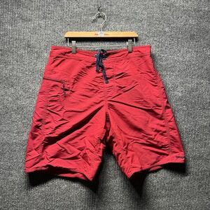 Patagonia Board Shorts Mens 33 Red Drawstrings 9" Inseam Bathing Suit Beach